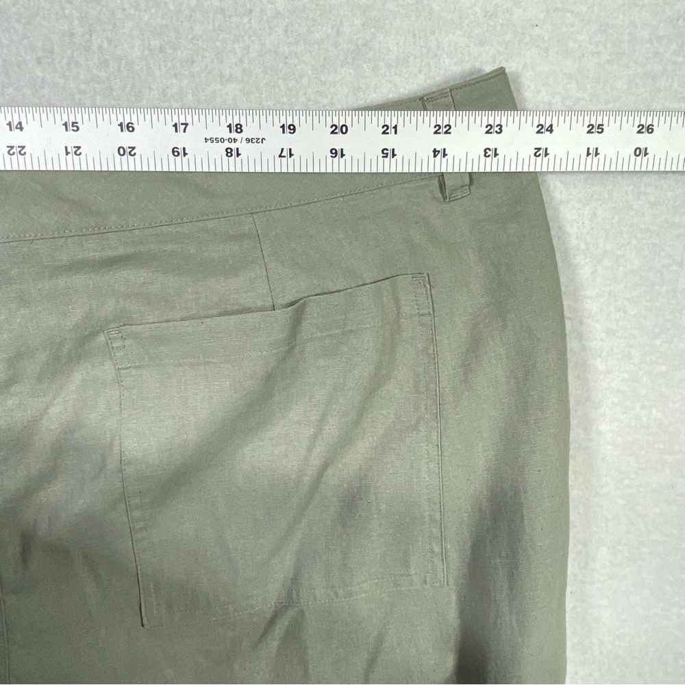 Falls Creek Cargo Pants Women Plus 24 Sage Gray Crop Stretch Casual Workwear NWT - Picture 13 of 16